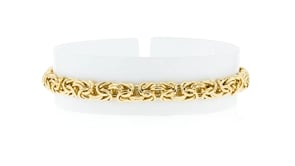 18kt Gold Over Sterling Silver Byzantine Bolo Bracelet