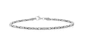 2.3mm Sterling Silver Byzantine Bracelet
