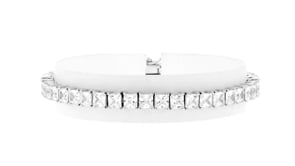 15.00 ct. t.w. Princess-Cut CZ Tennis Bracelet in Sterling Silver