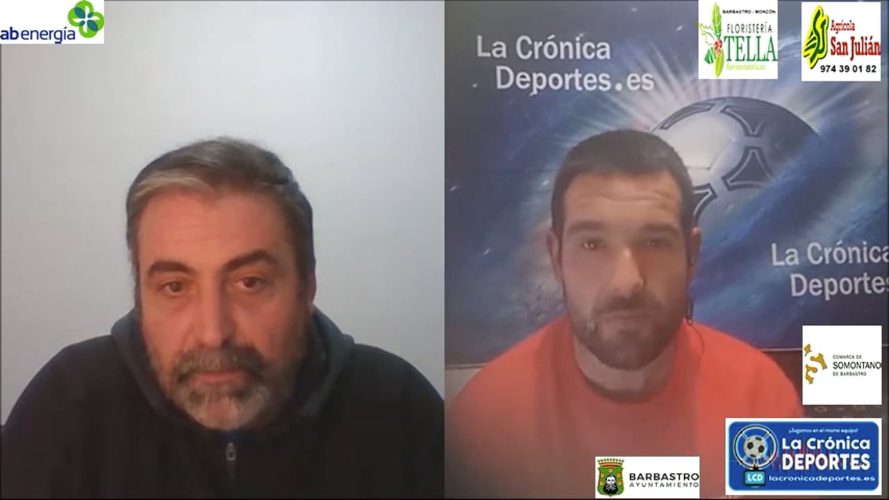 "Jornada 16" Primera Regional Gr 2 / SERGIO VALERO (Entrenador Peñas Sariñena)