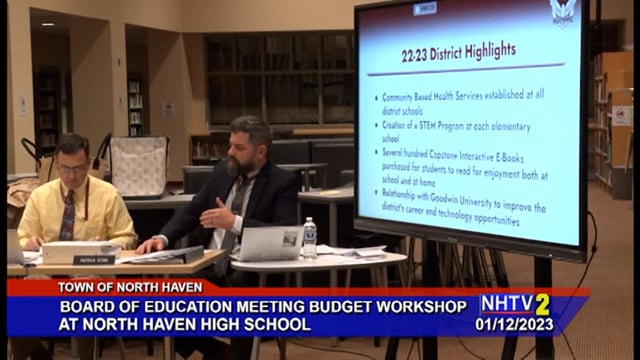 Board of Education Meeting 01/12/2023