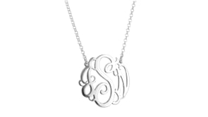 Sterling Silver Medium Script Monogram Necklace