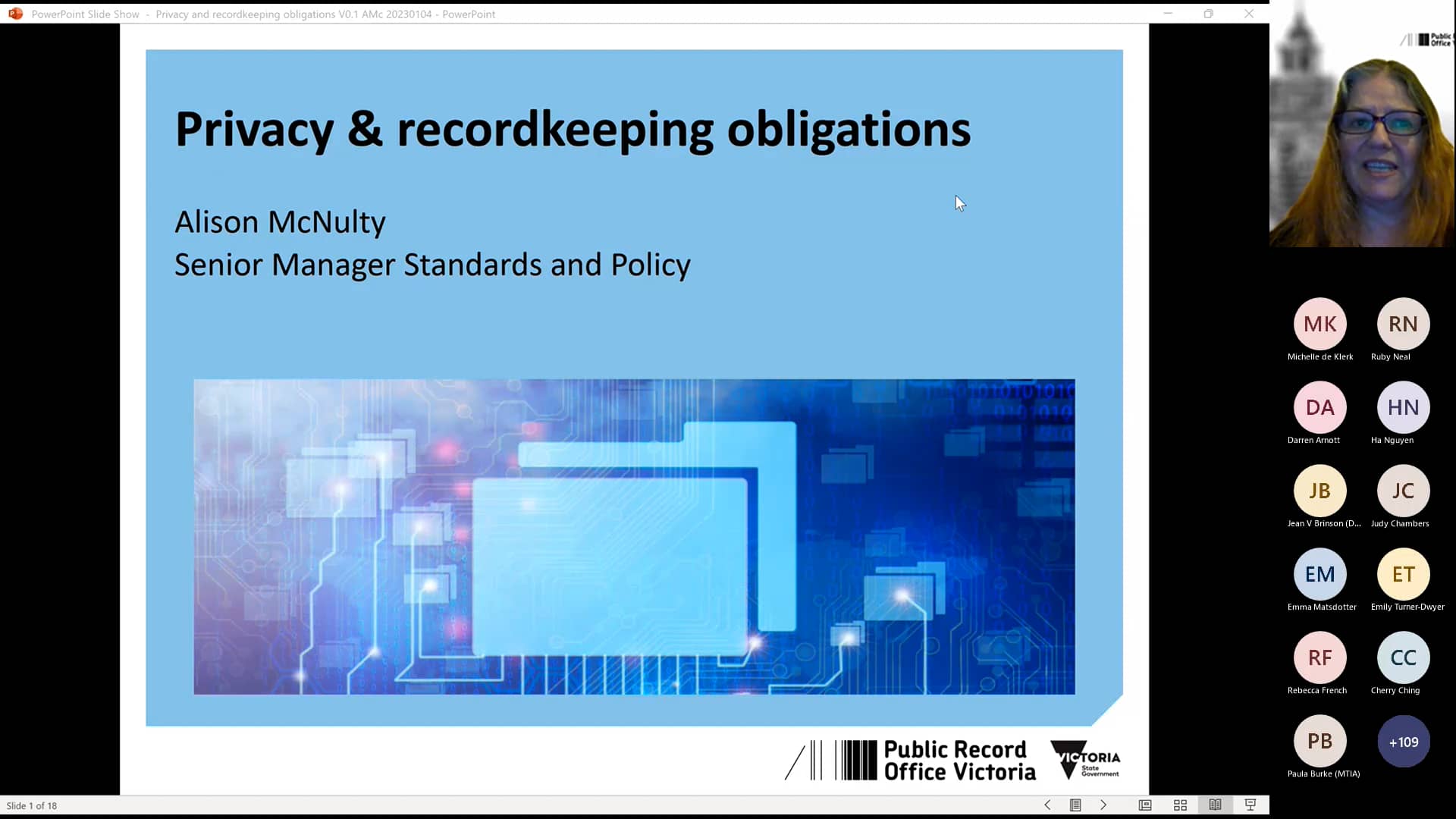 PROV guidance on privacy and recordkeeping on Vimeo