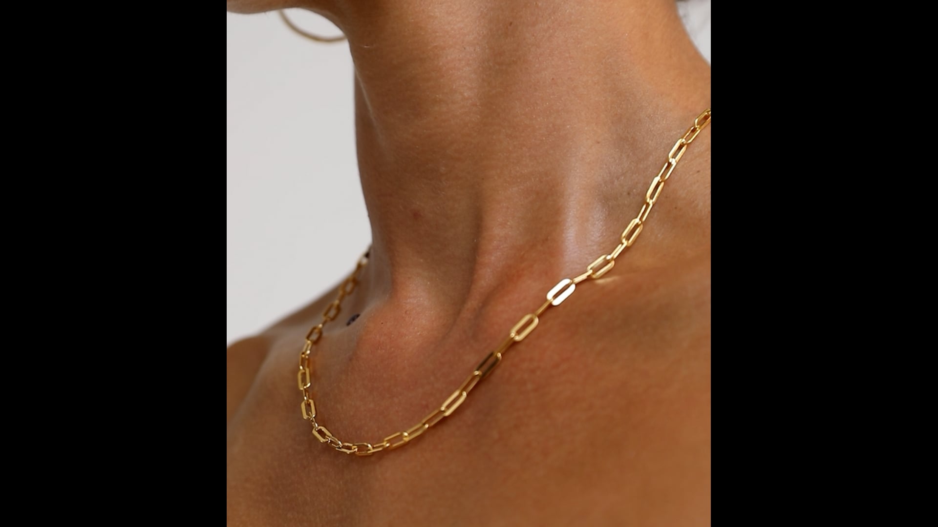 Gold Paperclip Chain Lock Necklace By Virtue – Bella Vita Gifts & Interiors