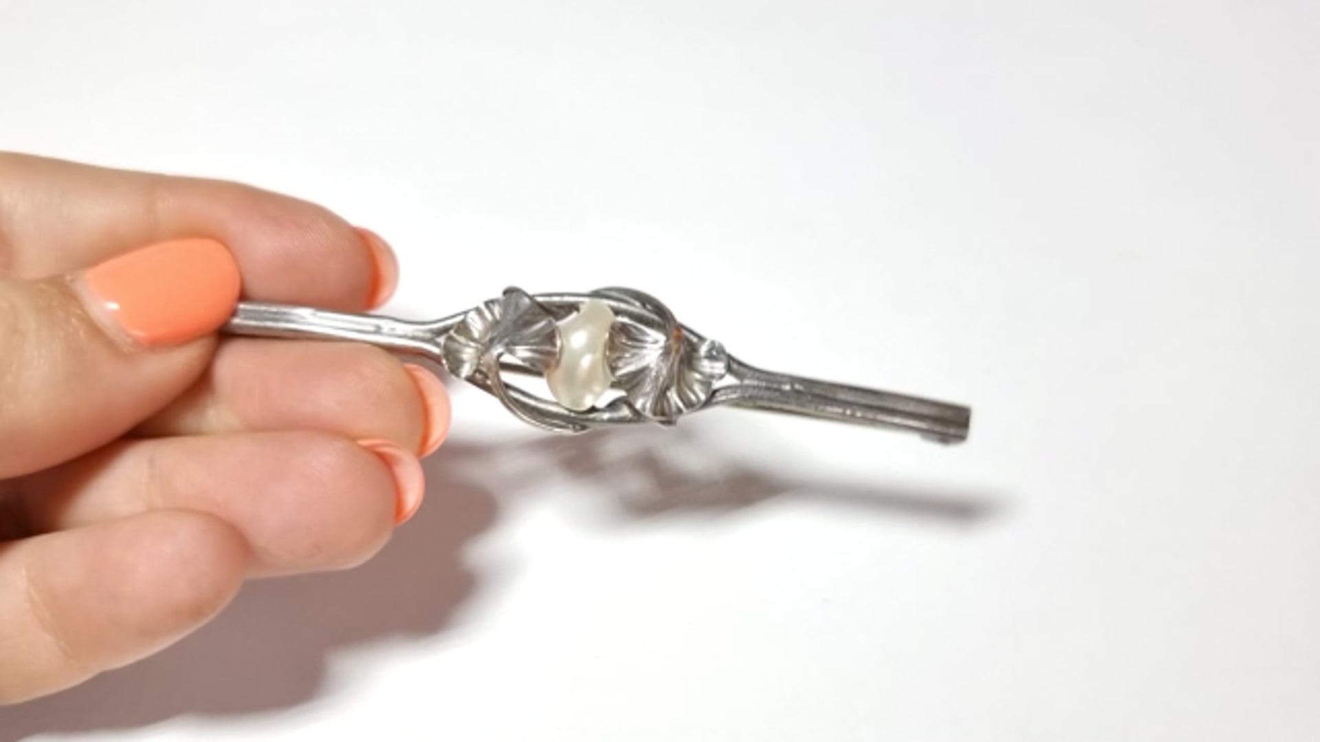 Broche Nénuphar Argent – Bijou Ancien – Occasion