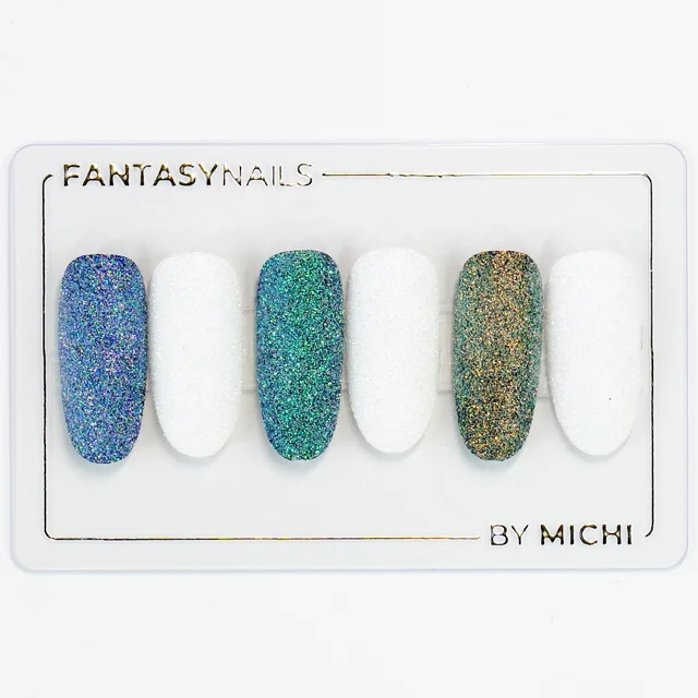 NailArt super fine glitter for nails SANDY GLITTER AB GREEN - Fantasy  Nails