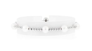 7-7.5mm Cultured Pearl Beaded Bolo Bracelet in Sterling Silver
