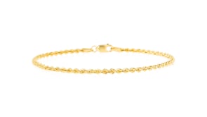 Italian 18kt Yellow Gold Rope-Chain Bracelet