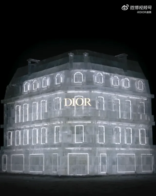 Dior Sculpts Pop-Up Out Of Ice At North China's Ski Resort