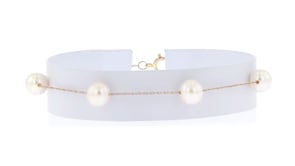 6.5-7mm Cultured Pearl Station Bracelet in 14kt Yellow Gold