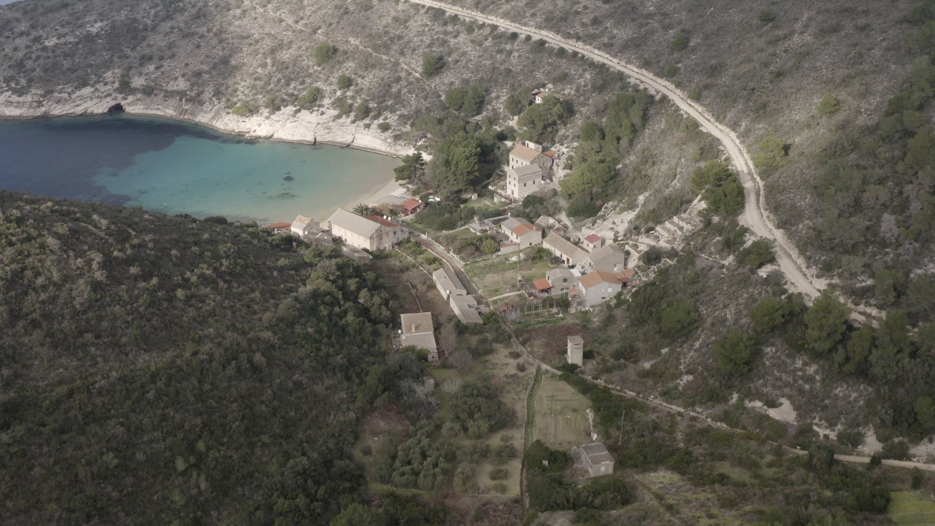 Beautiful small bay surrounded by the forest