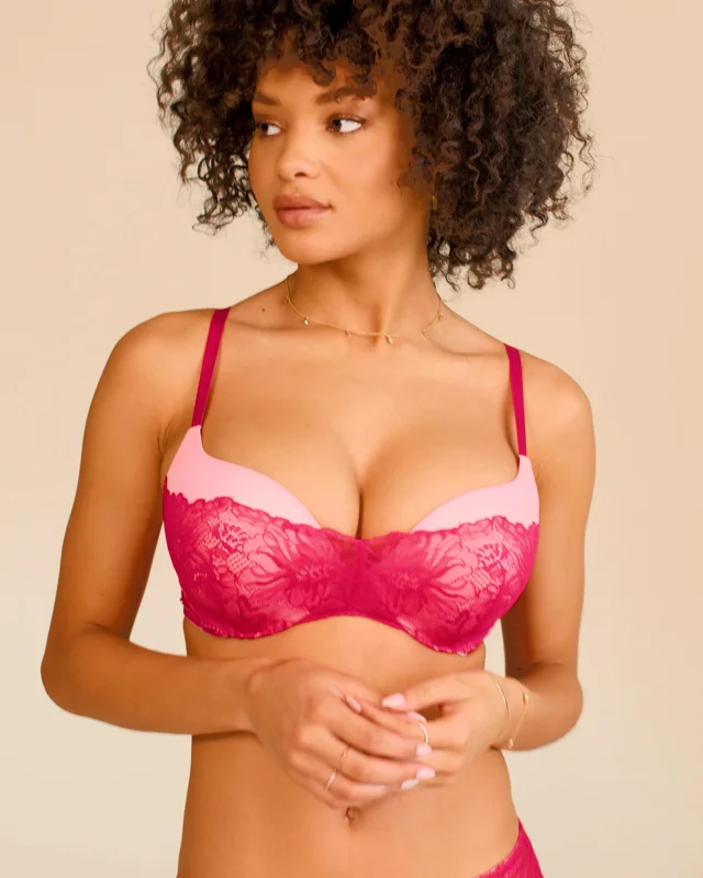 Women Undergarments on X: It's underwired with comfort support, semi  plunge bra, sexy style. Better for girls for teens. #bra #teens #pushup    / X