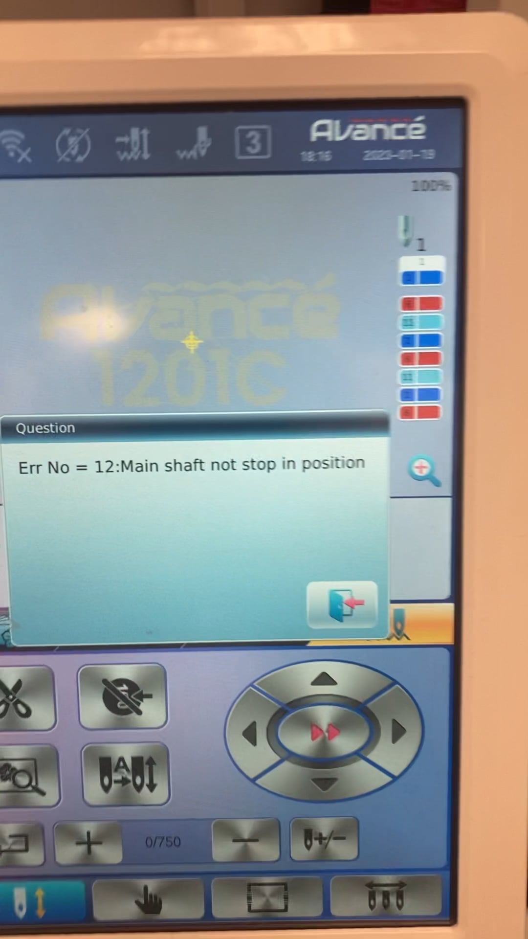 Avance 1201c Machine stopped and getting error 12 on Vimeo