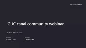 Webinar with Canal Community