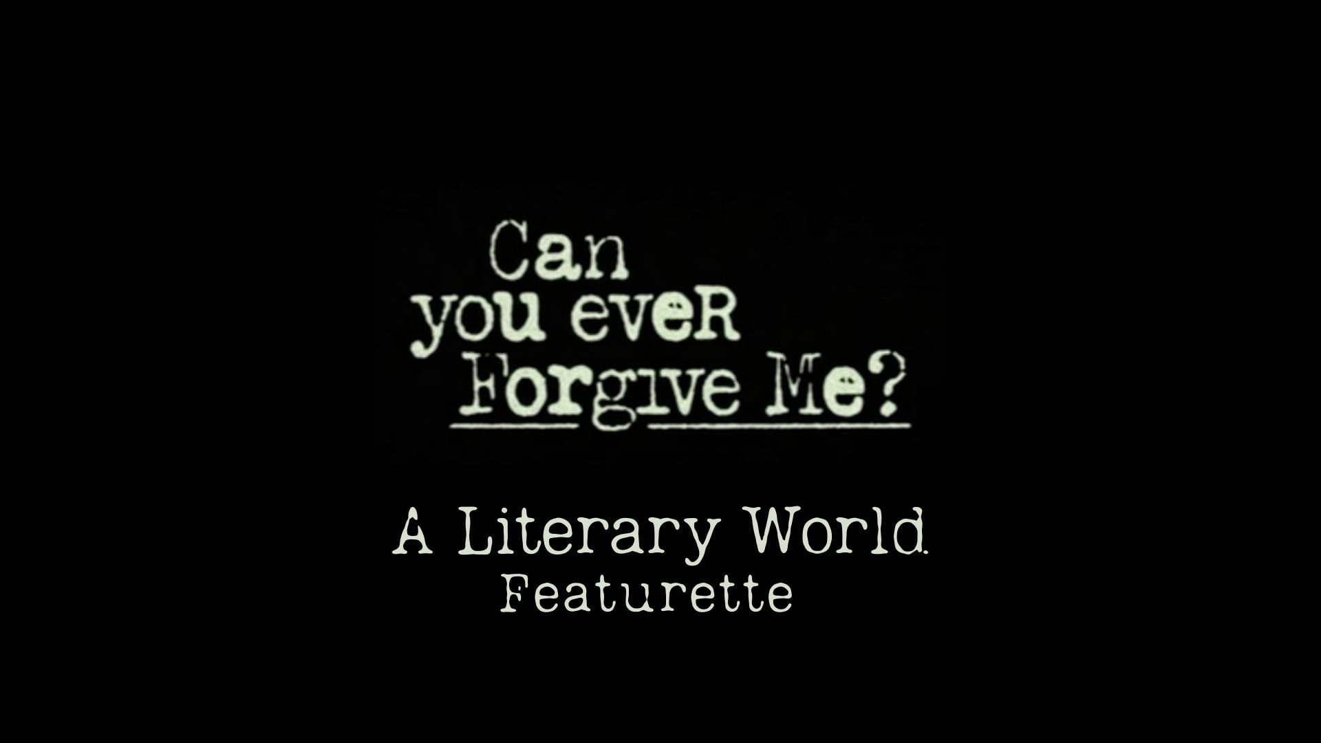 A Literary World - Featurette