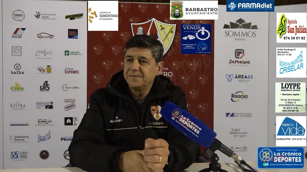 LA PREVIA / UD Barbastro - CF Calamocha / JOSETE (Entrenador Barbastro) Jornada 18 / 3ª División  "No tenemos prisa para entrar en el playoff" "No habrá más fichajes, los que estamos terminaremos la temporada, creo en este grupo"