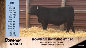 Lot #20 - BOWMAN PAYWEIGHT 280
