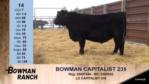 Lot #14 - BOWMAN CAPITALIST 235
