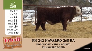 Lot #268 - FH 0054H ADVANCE 267 MD ET