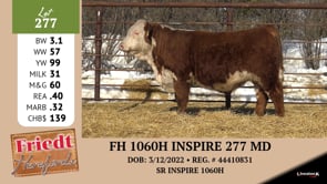 Lot #277 - FH 1060H INSPIRE 277 MD