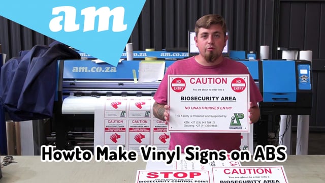Complete Steps if Vinyl Sign on ABS Sheeting Made by Large Format Printer and Laminator Roller