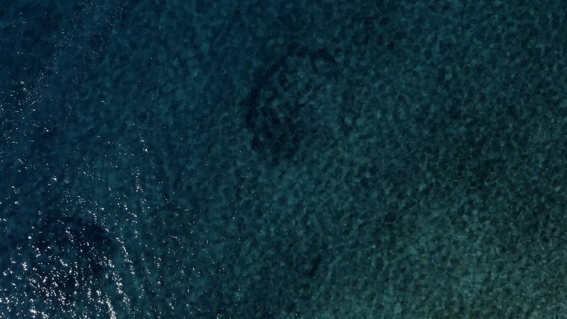 Crystal clear light blue sea, extended shot