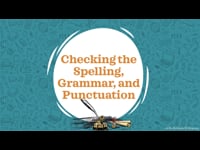 Copy Editing: Checking the Spelling, Grammar, and Punctuation