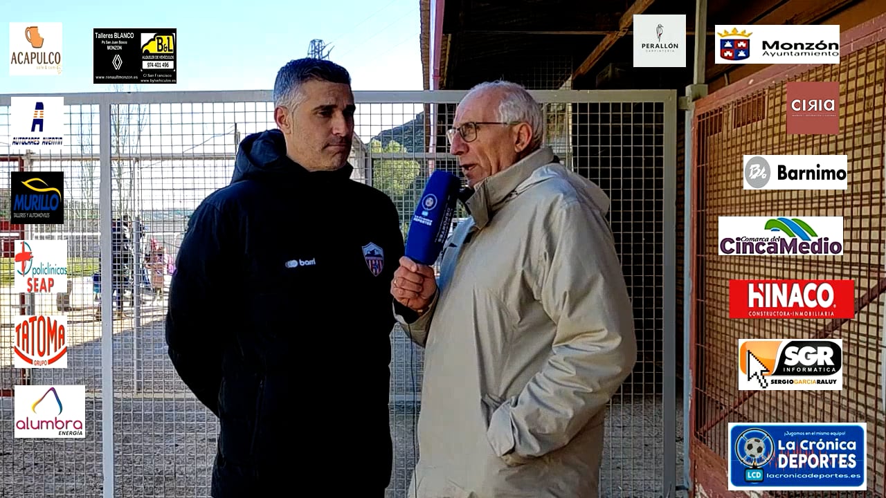 CRISTIAN ABAD (Entrenador Monzón) Illueca 2-2 At.Monzón Alumbra / J 18 / 3ª División