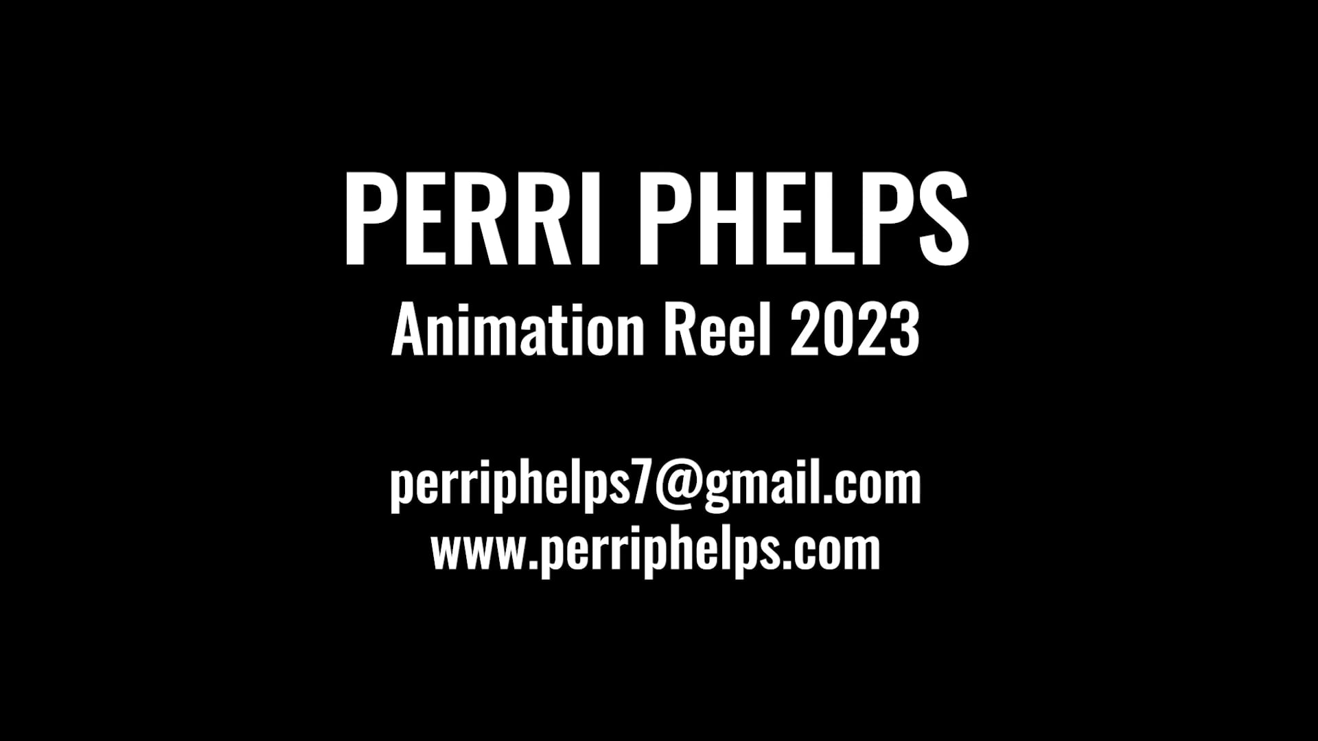 Perri Phelps | Animation Reel 2023