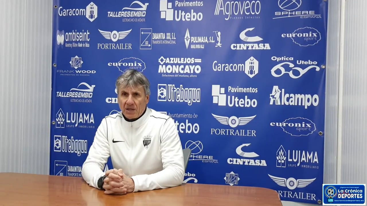 JUAN CARLOS BELTRÁN (Entrenador Utebo) Utebo FC 1-0 Real Sociedad "C" / Jornada 18 / 2ª RFEF - Grupo 2 / Fuente: Utebo FC