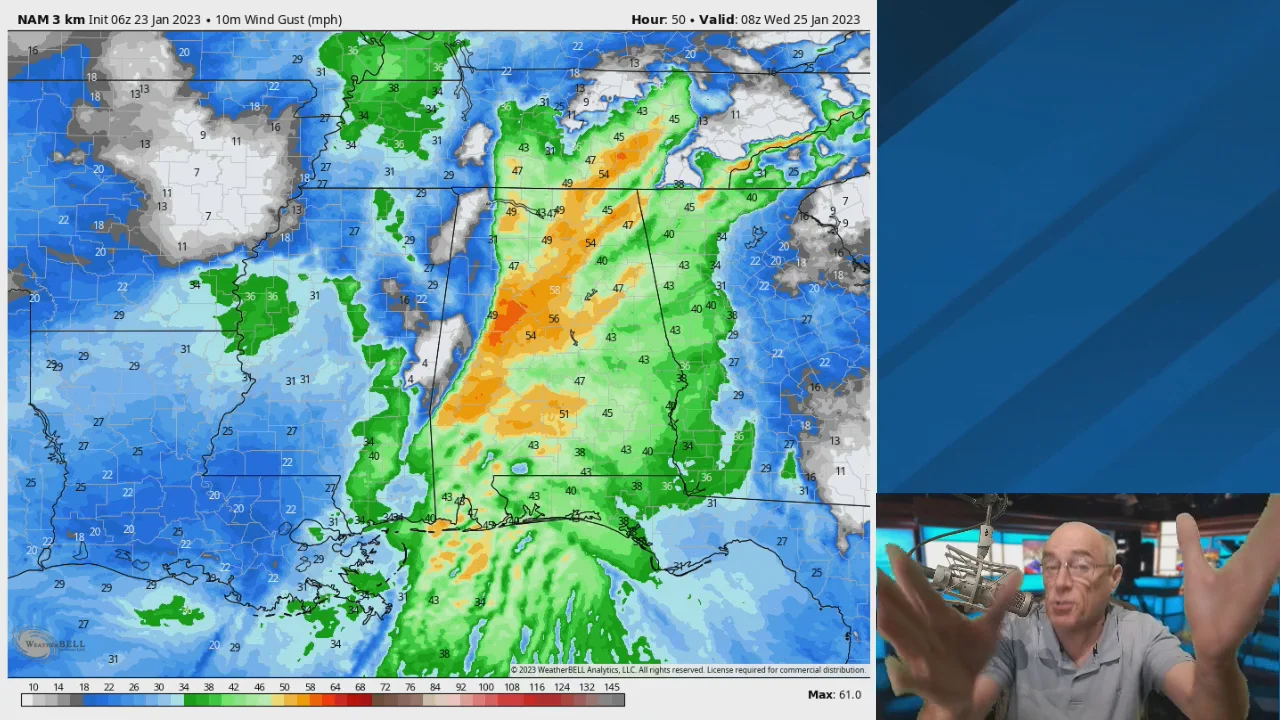 James Spann forecasts a dry day for Alabama ahead of storms late Tuesday night  