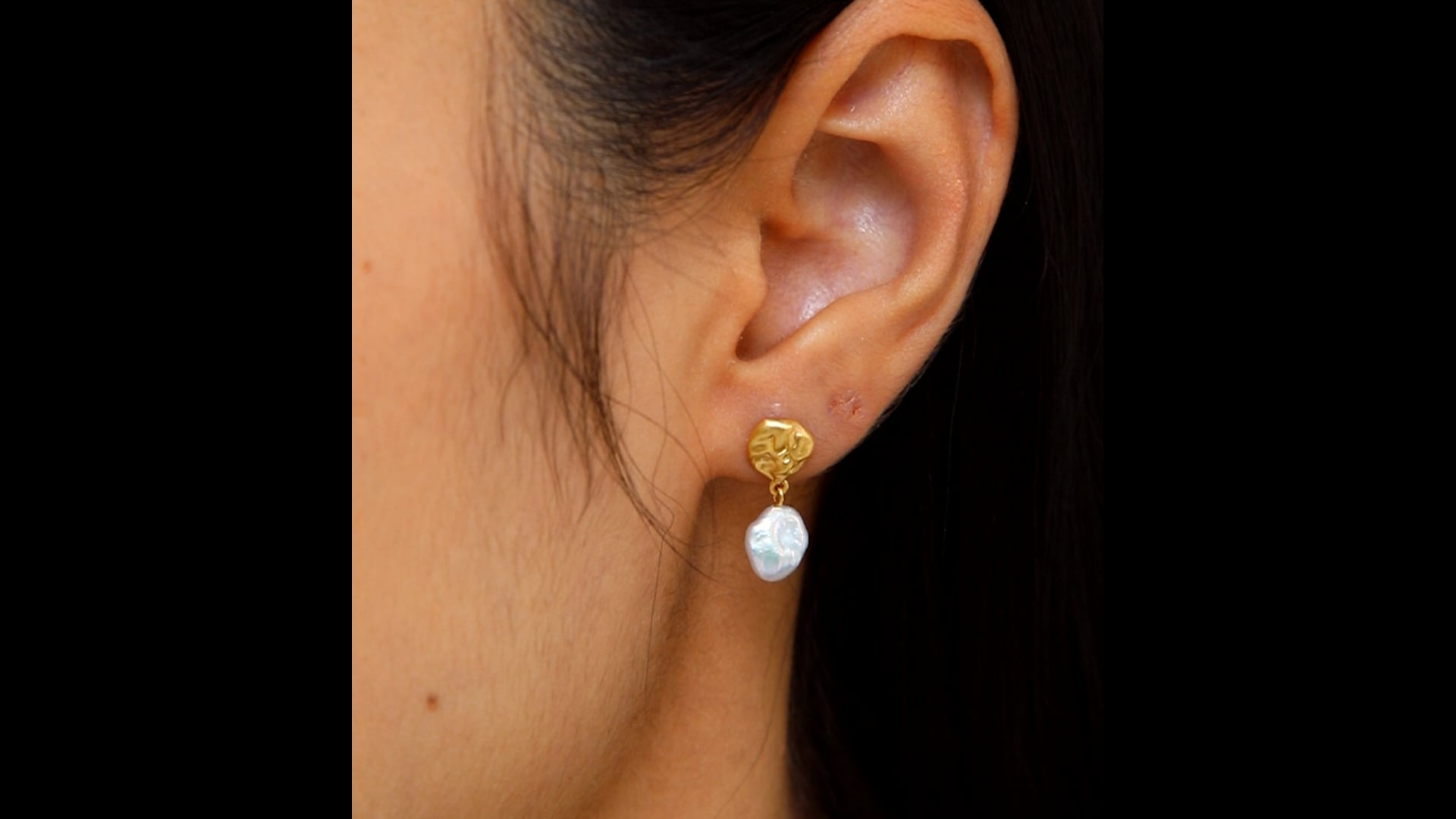 Equilibrium Reversible Pearl Earrings