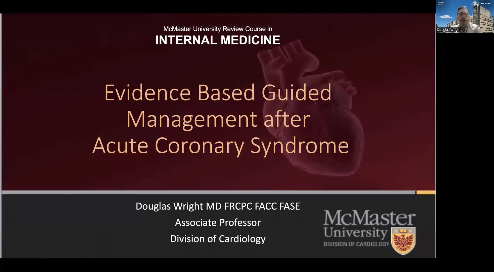14th Annual McMaster University Review Course in Internal Medicine January June 2023 Dr