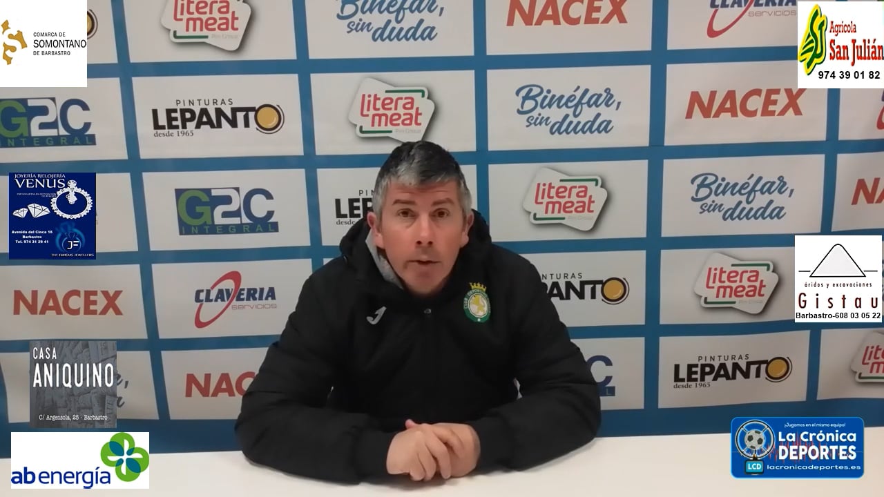 JORGE ABAD (Entrenador Cuarte) CD Binéfar 3-0 CD Cuarte / Jornada 18 / 3ª División