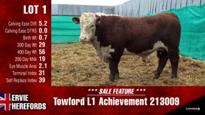 Lot #1 - Towford L1 Achievement 213009