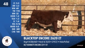Lot #48 - BLACKTOP ENCORE 2620 ET
