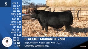 Lot #5 - BLACKTOP GUARANTEE 2688