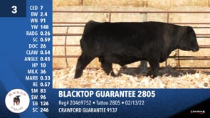 Lot #3 - BLACKTOP GUARANTEE 2805