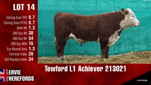 Lot #14 - Towford L1 Achiever 213021