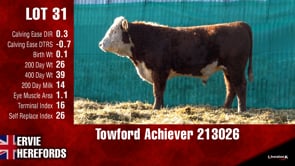Lot #31 - Towford Achiever 213026
