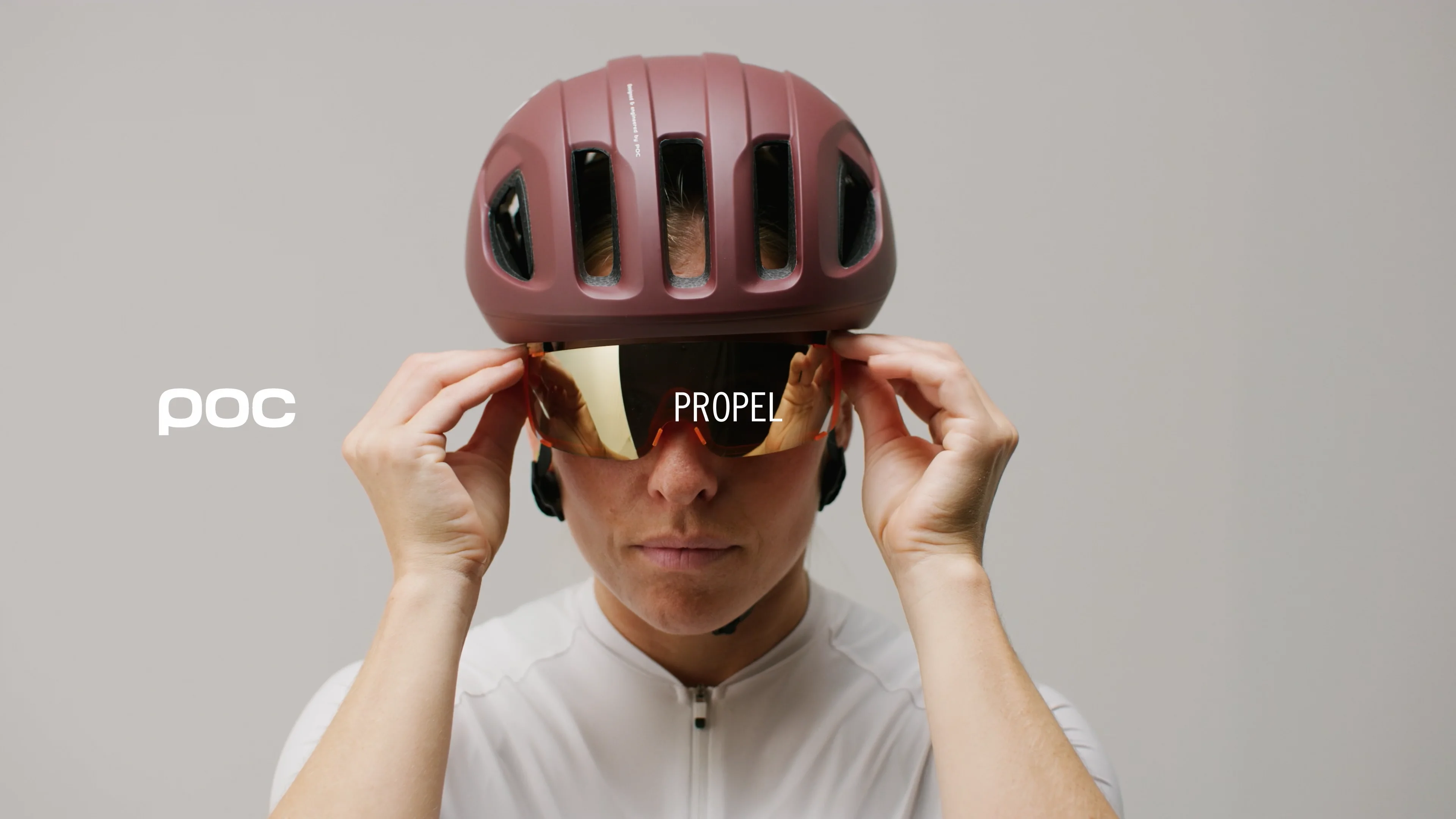 サングラス　POC Propel Bike Sunglasses に Fluorescent Orange Translucent