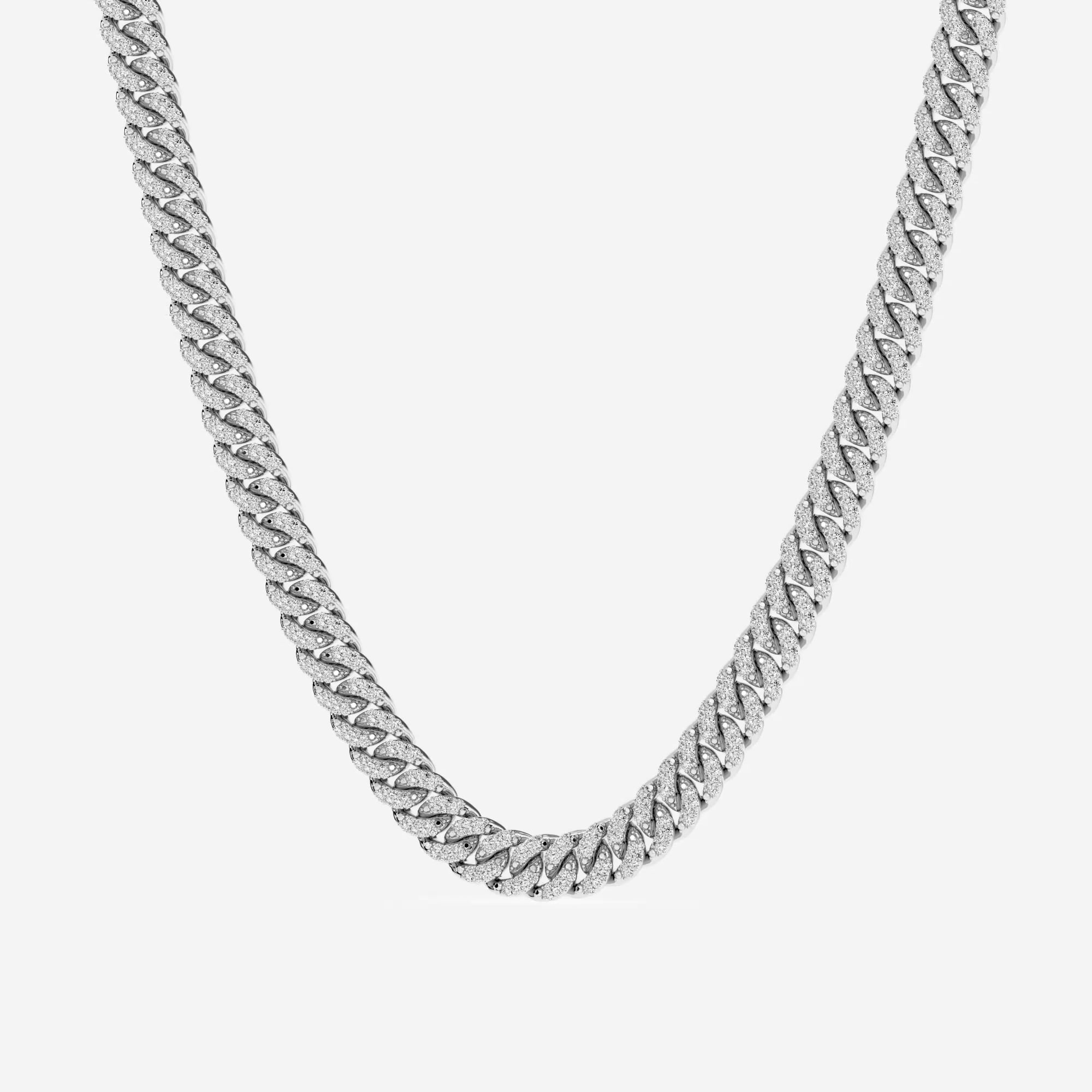 product video for 5 1/2 ctw Round Lab Grown Diamond Cuban Link Fashion Necklace