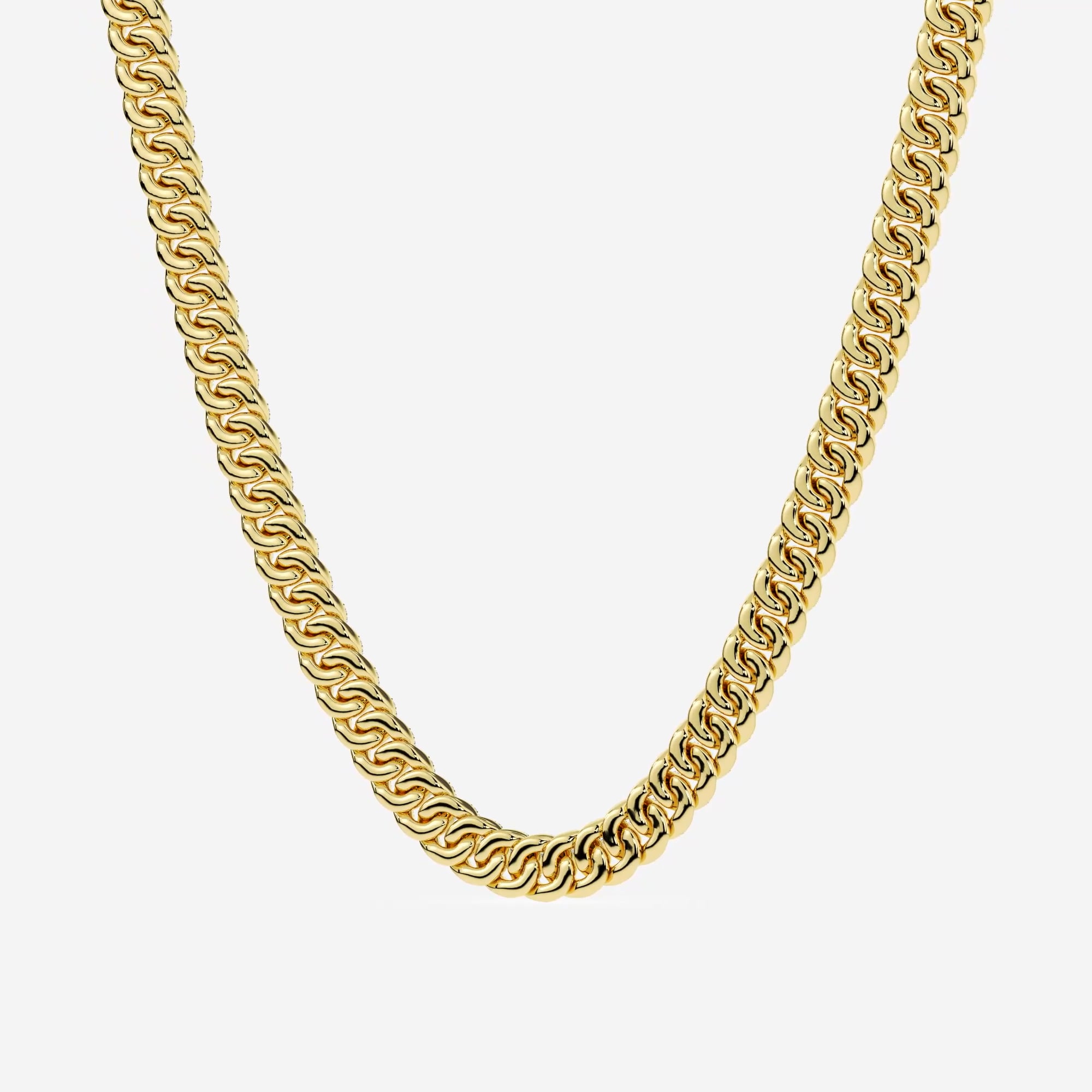 product video for 7 1/3 ctw Round Lab Grown Diamond Cuban Link Fashion Necklace