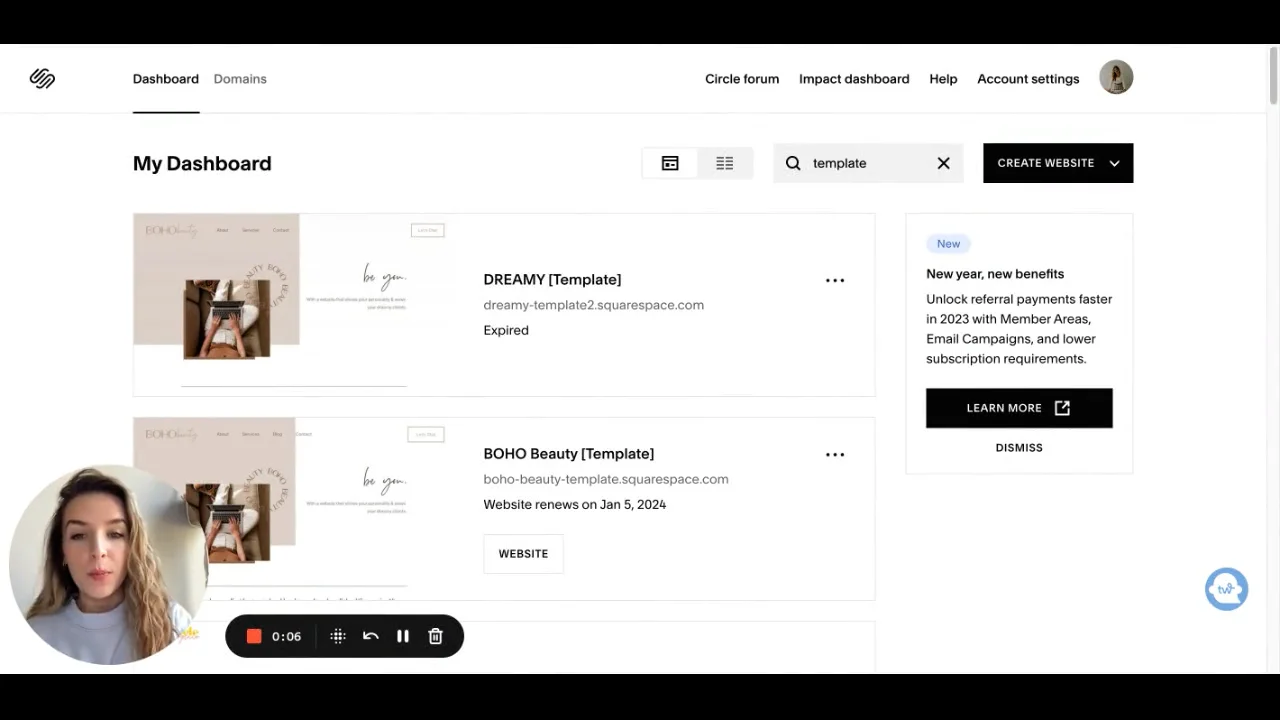 Accessing Your Squarespace Website on Vimeo