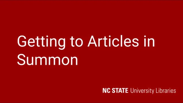 Anatomy of a Scholarly Article: NCSU Libraries