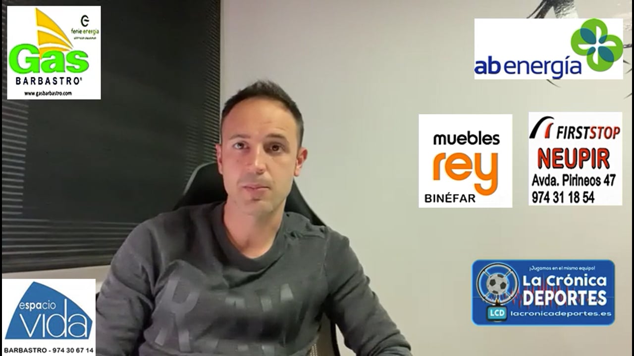 DAVID GIMÉNEZ (Entrenador Binéfar) CD Binéfar 3-0 CD Cuarte / Jornada 18 / 3ª División