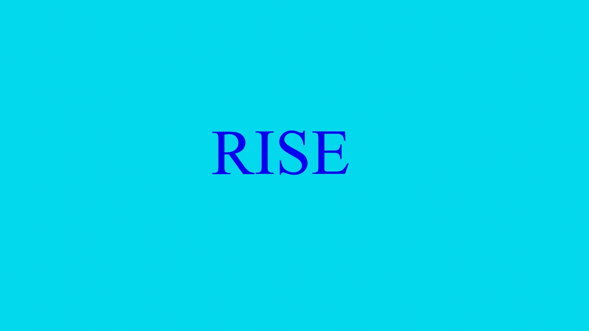 Expressive word: Rise, Jacob Wilkin on Vimeo