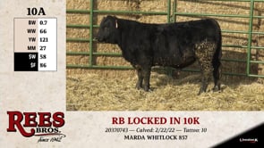 Lot #10AA - RB LOCKED IN 10K