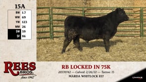 Lot #15AA - RB LOCKED IN 75K