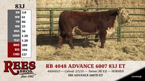 Lot #83J - RB 4048 ADVANCE 6007 83J ET